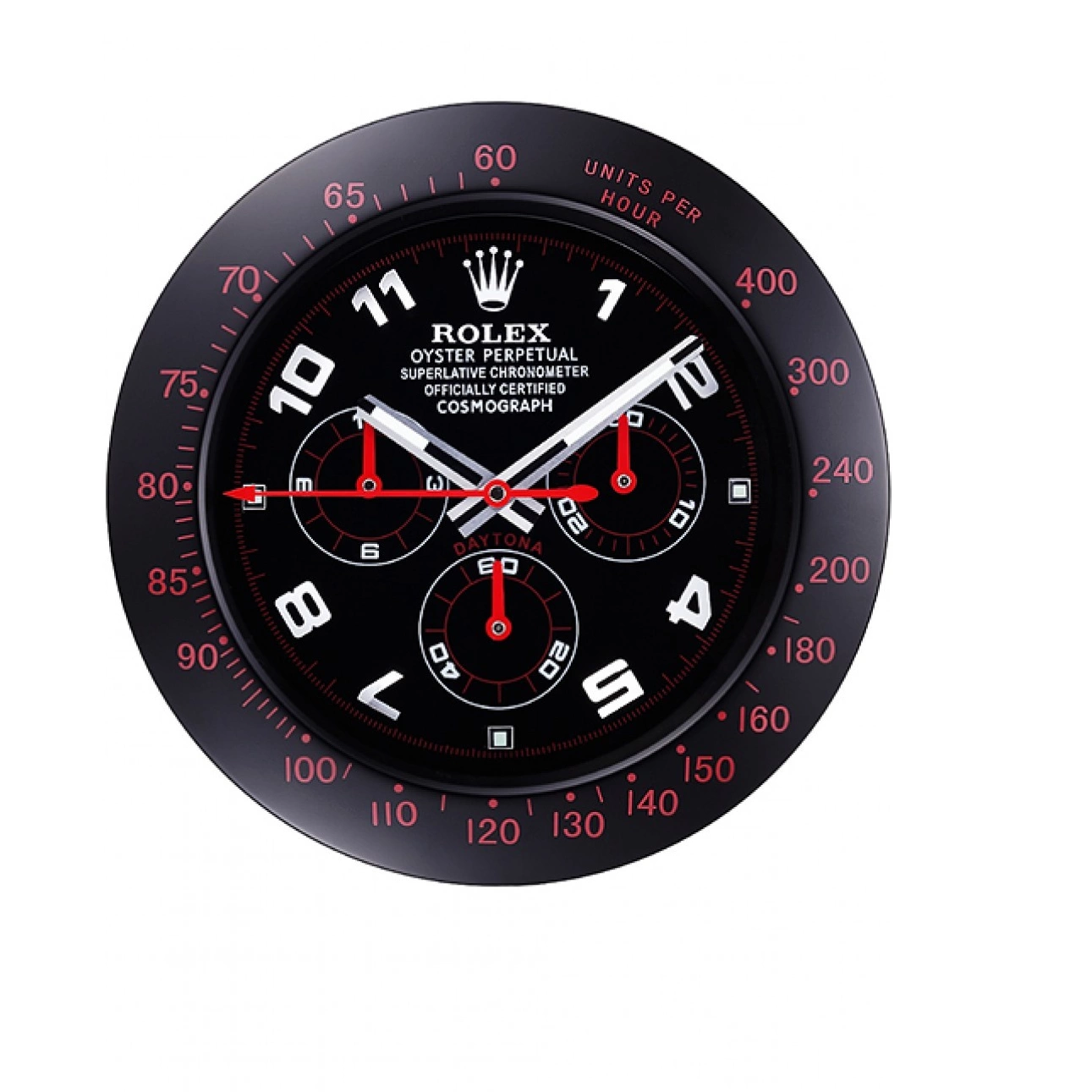 Rolex aaa copy Daytona 621908 Cosmograph Wall Black-Red Clock Rolex 0722
